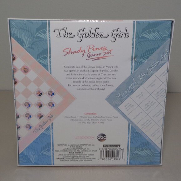 THE GOLDEN GIRLS Shady Pines Game Set / Checkers & Bingo / New Board Game - Picture 2 of 10